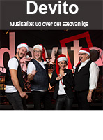 Devito kvartetten klar til julebal består af Jann Guldhammer, Jacob Nørholm, Kim Karmark og Luise Hviid